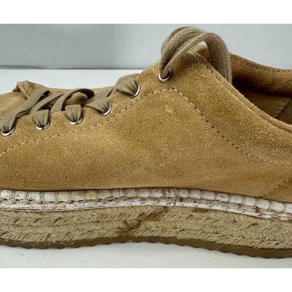 Rag & Bone Kent Platform Espadrille Suede Sneakers Dune Women's Size 37 US 7 - Picture 6 of 11
